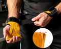Premium padded leather gym grips