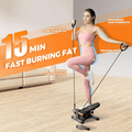 Home Fitness Hydraulic Stepper with resistance bands