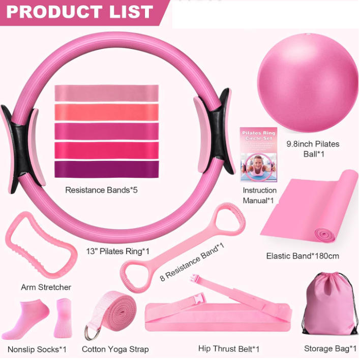 Complete 13-Piece Yoga & Pilates Set workout kit