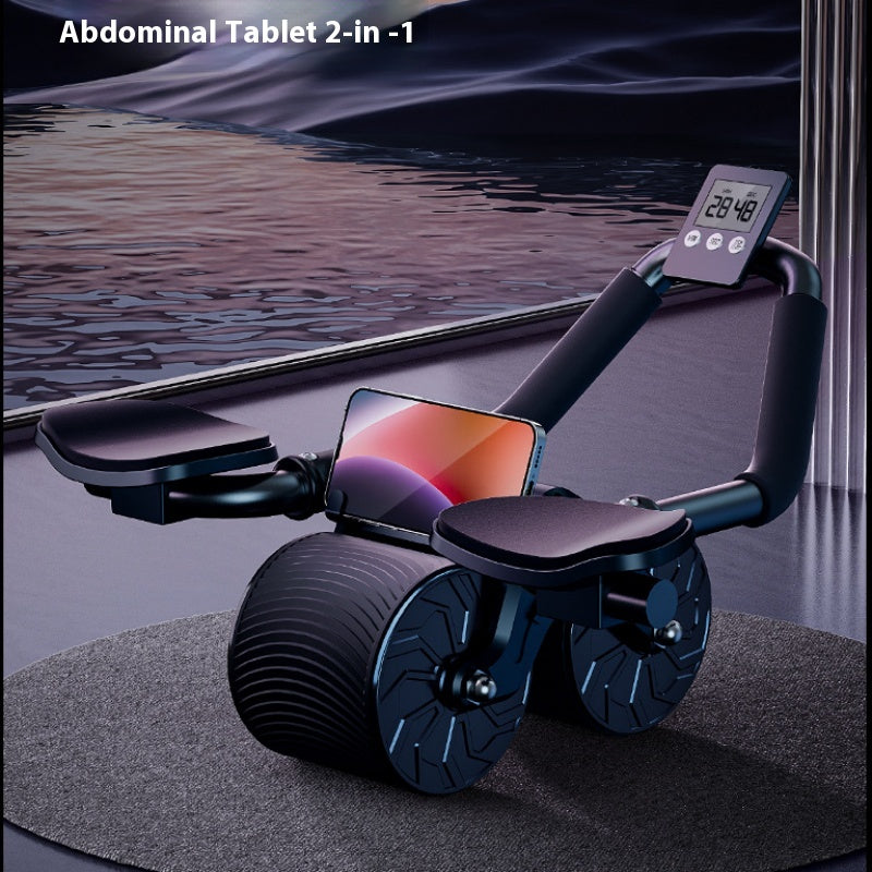 Automatic Rebound Abdominal Wheel in Black