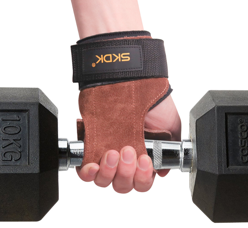 Premium padded leather gym grips