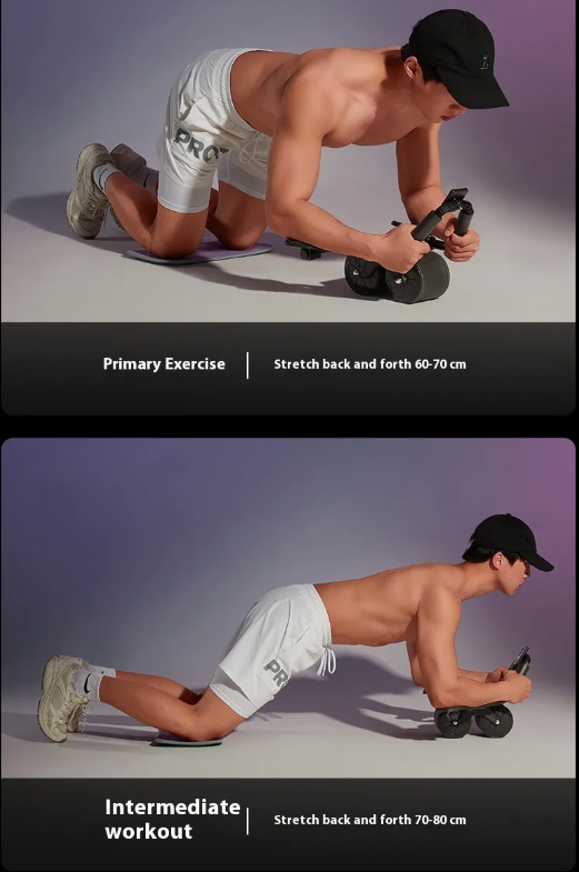 Automatic Rebound Abdominal Wheel Exercise Demonstration