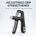 100KG Adjustable Grip Strength Trainer for Rehab - Classic Black