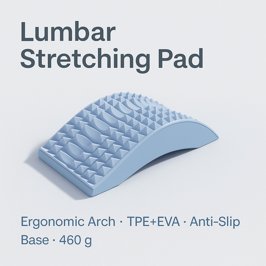 Blue Lumbar Support Yoga Mat stretching pad