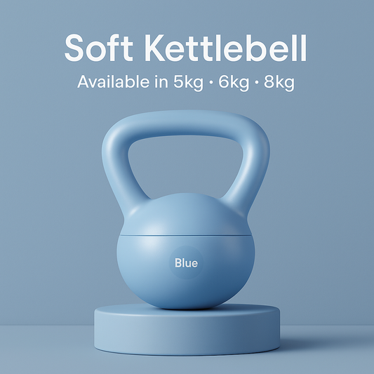 Kettlebell and Dumbbell Set for Home Fitness in blue