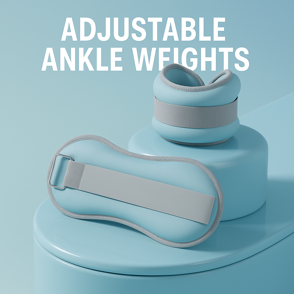 Adjustable ankle weights blue pair