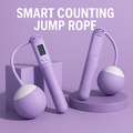 Smart weighted jump rope purple with counter