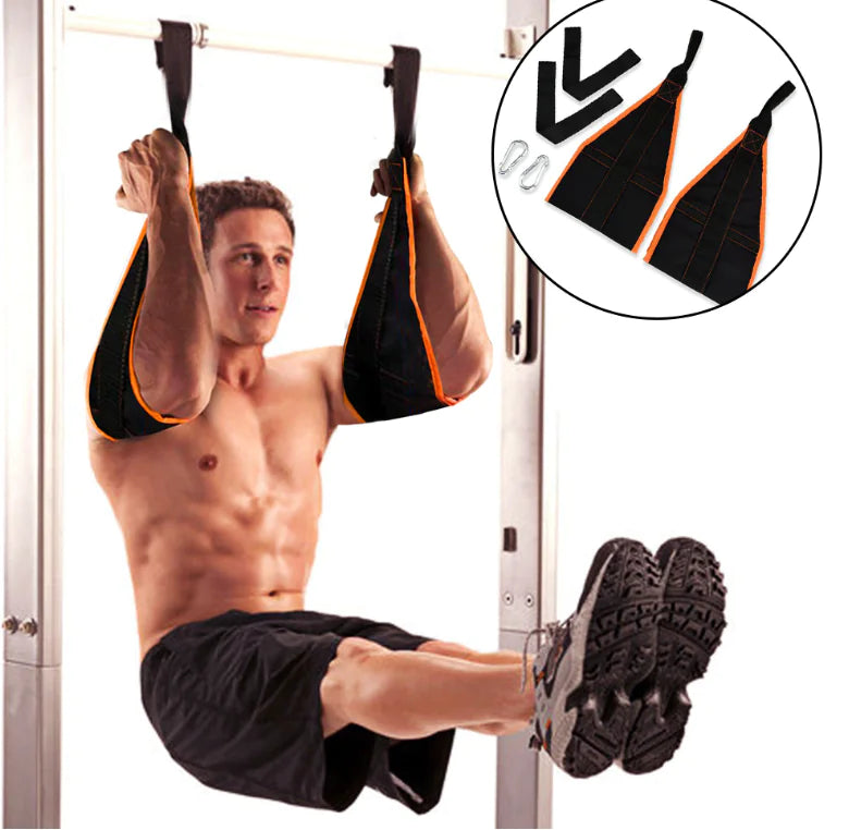 Fitness hanging ab straps for pull-up leg raises