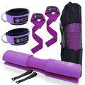 Purple Barbell Pad Set with Ankle Strap for glute workouts