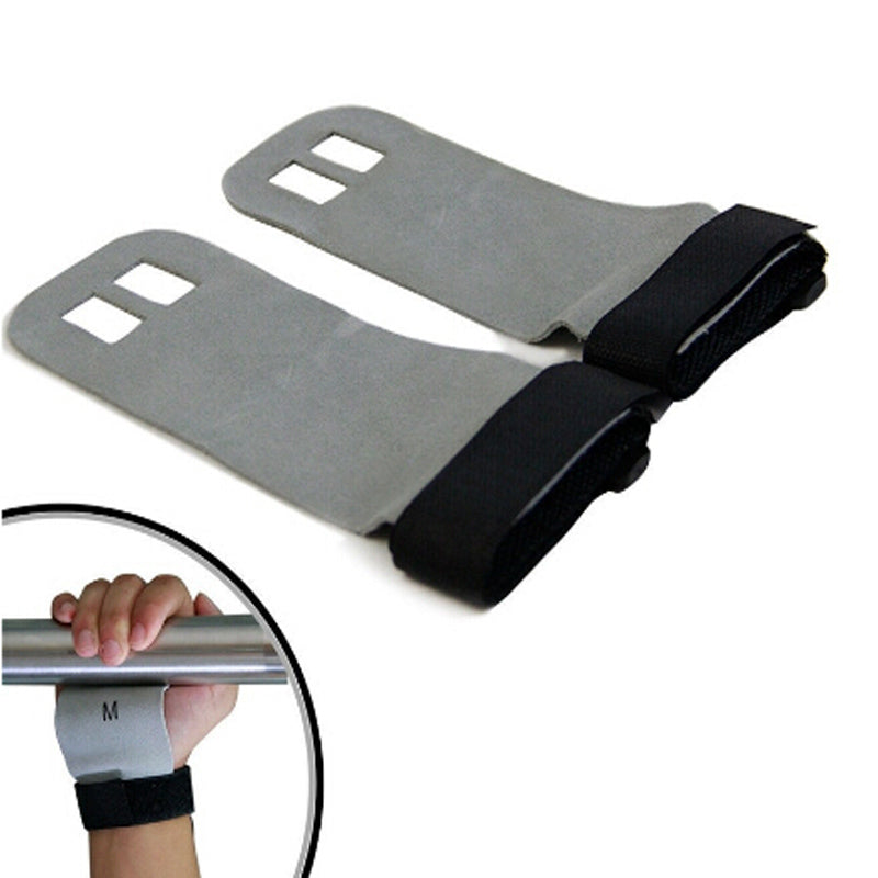 Leather weightlifting gym grips