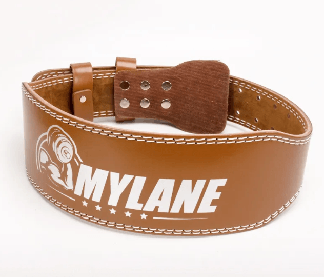 Brown Elite Cowhide Gym Belt with buckle