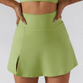 Green breathable mini yoga skirt activewear for running
